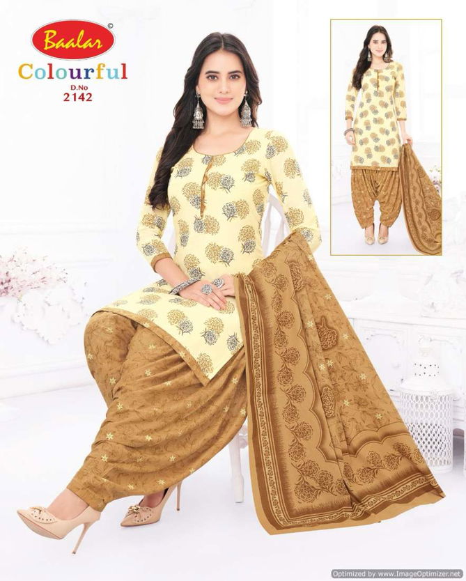 Colourful Vol 21 By Baalar Printed Daily Wear Cotton Dress Material Wholesale Online